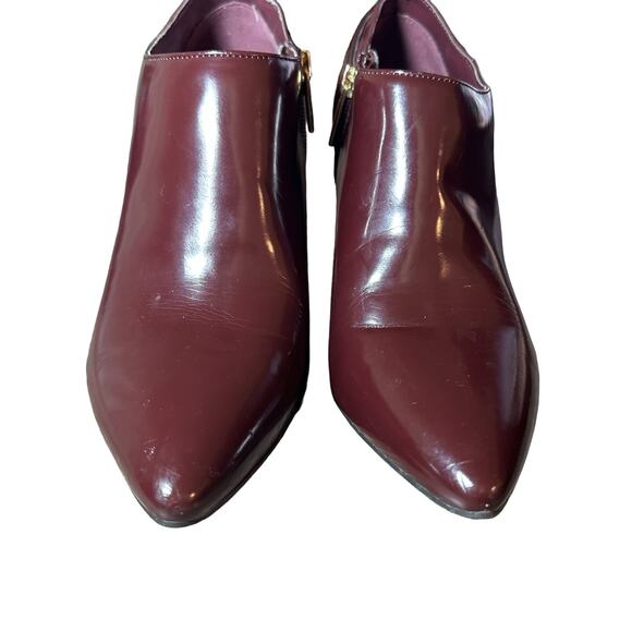 Bandolino Ankle Booties Heeled Burgandy Bocambria Side Zip size 8 1/2 - Picture 3 of 10